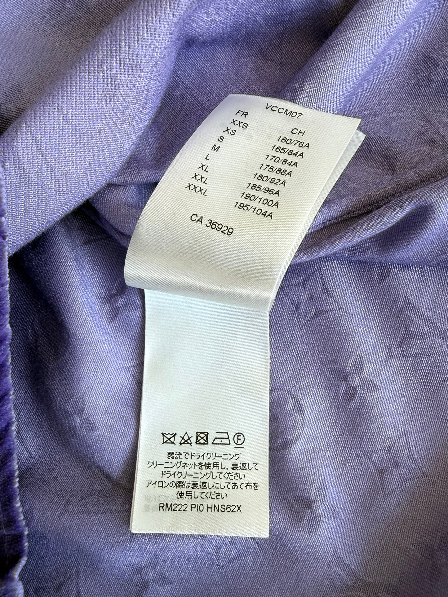 Louis Vuitton Purple Monogram Velvet Button Up Shirt
