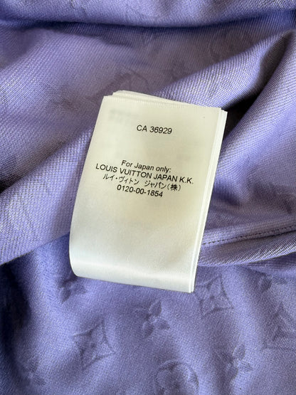 Louis Vuitton Purple Monogram Velvet Button Up Shirt
