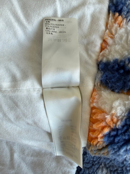 Louis Vuitton Blue & Orange Camo Monogram Fleece Zip Up Jacket