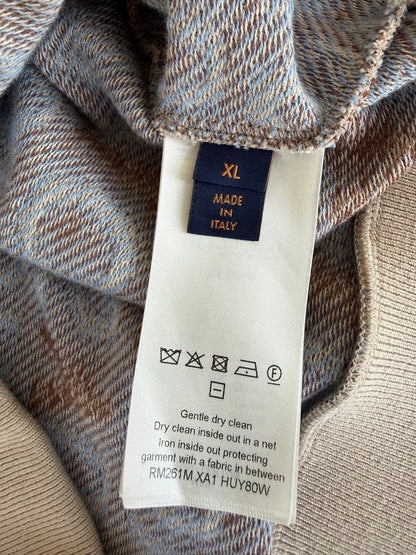Louis Vuitton Beige Signature Jacquard Logo Hoodie