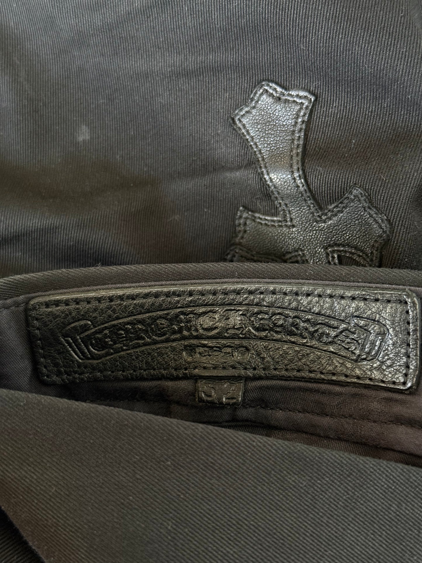Chrome Hearts Black Camouflage Cross Patch Chino Pants