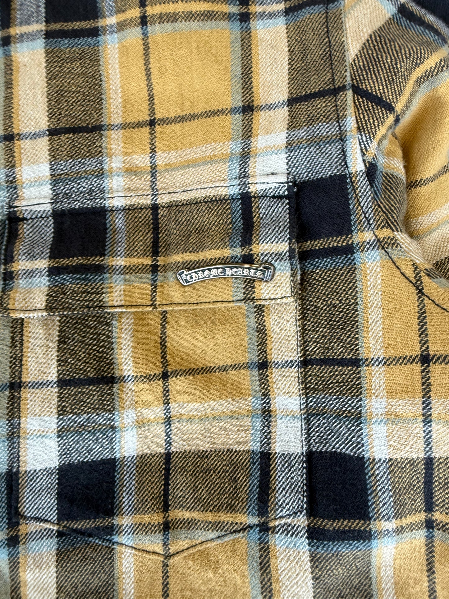 Chrome Hearts Yellow & Red Padded Flannel Jacket