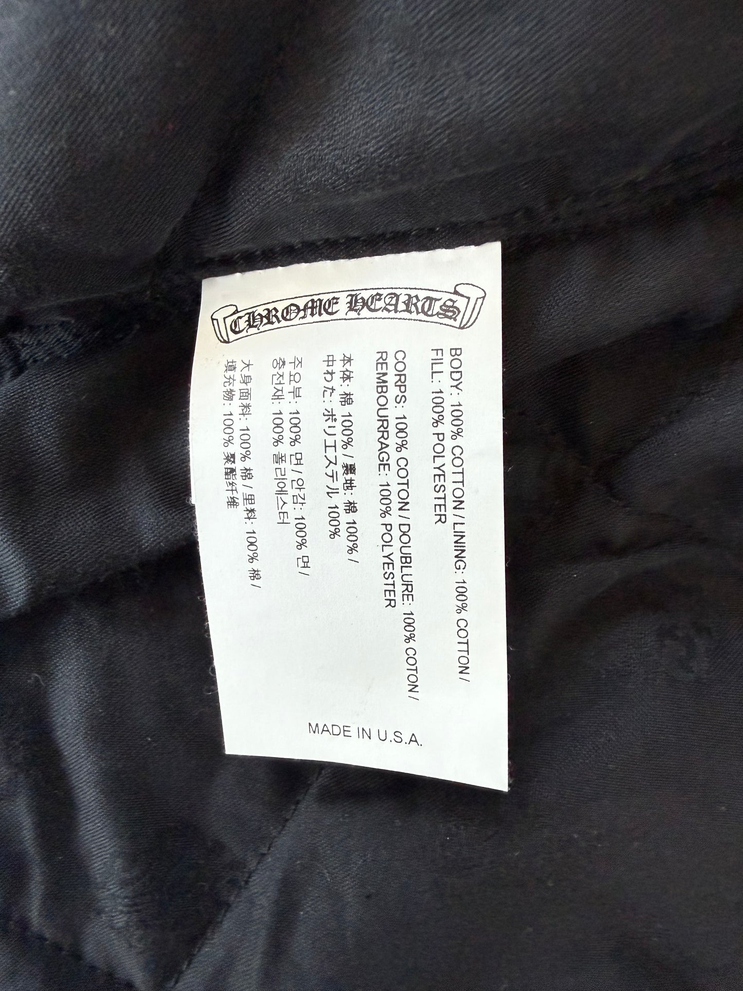 Chrome Hearts Yellow & Red Padded Flannel Jacket