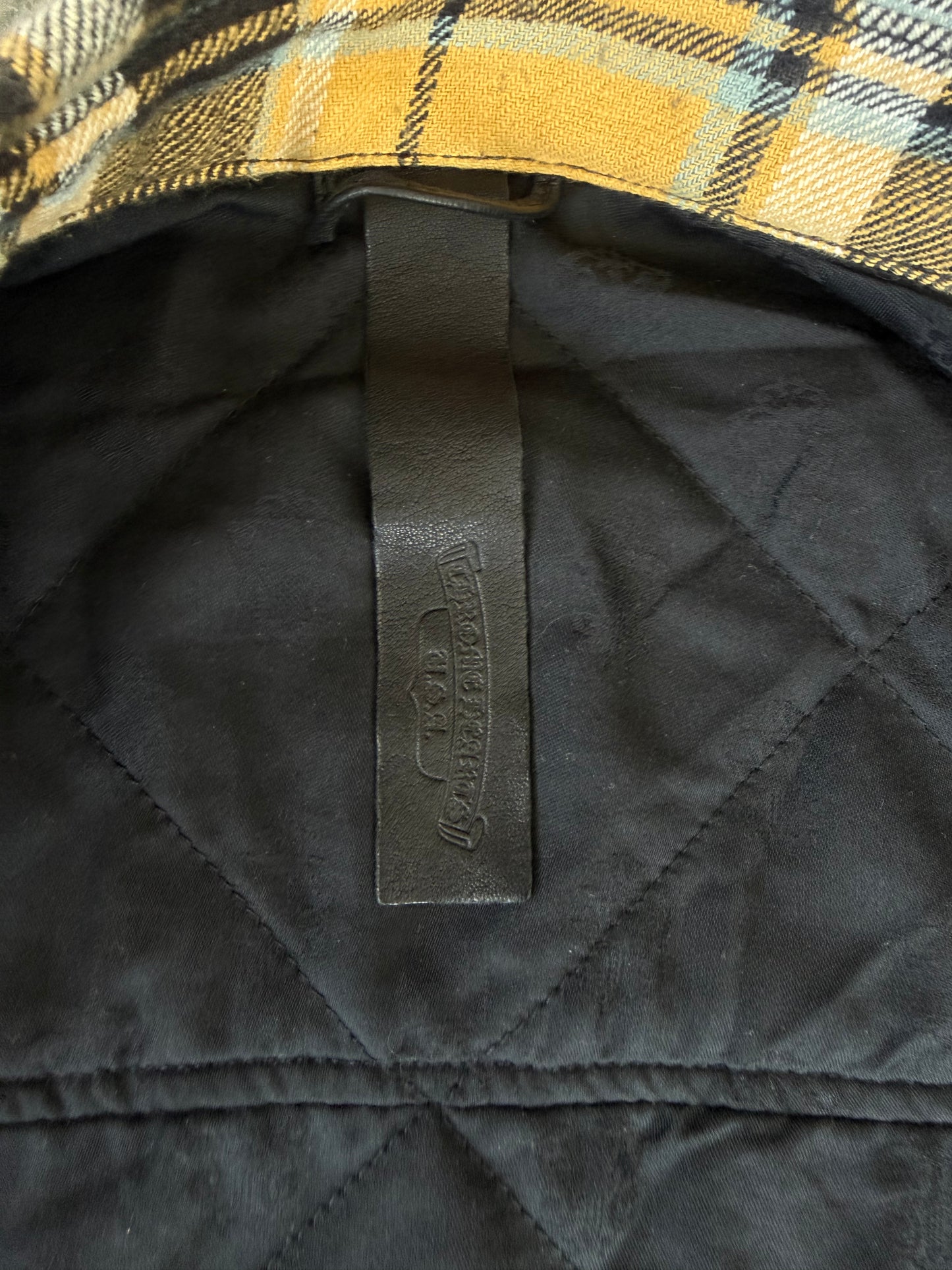 Chrome Hearts Yellow & Red Padded Flannel Jacket