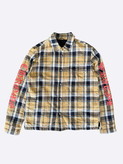 Chrome Hearts Yellow & Red Padded Flannel Jacket