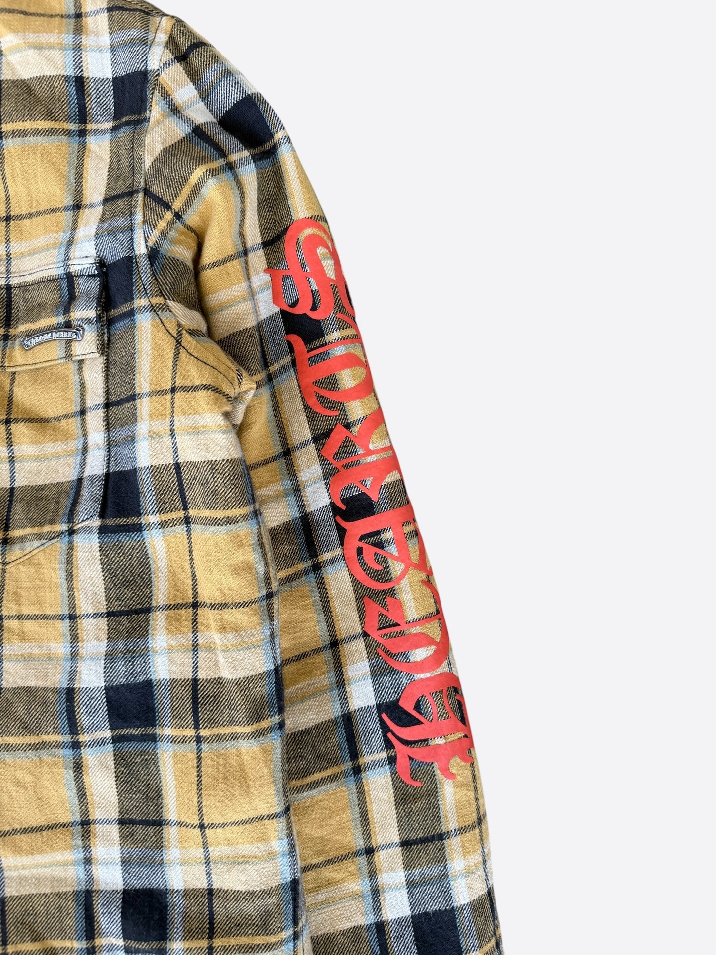 Chrome Hearts Yellow & Red Padded Flannel Jacket