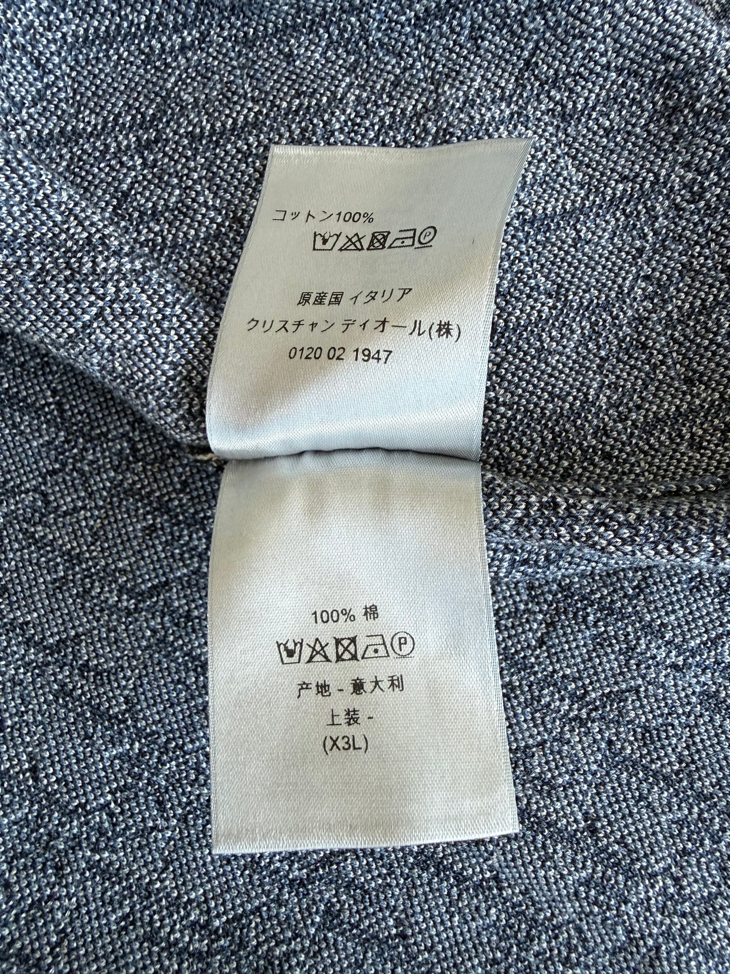 Dior Beige & Blue Oblique Button Up Shirt
