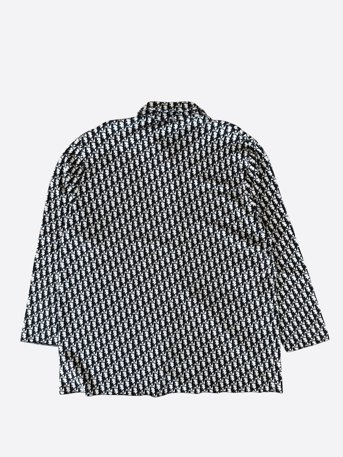 Dior Beige & Blue Oblique Button Up Shirt