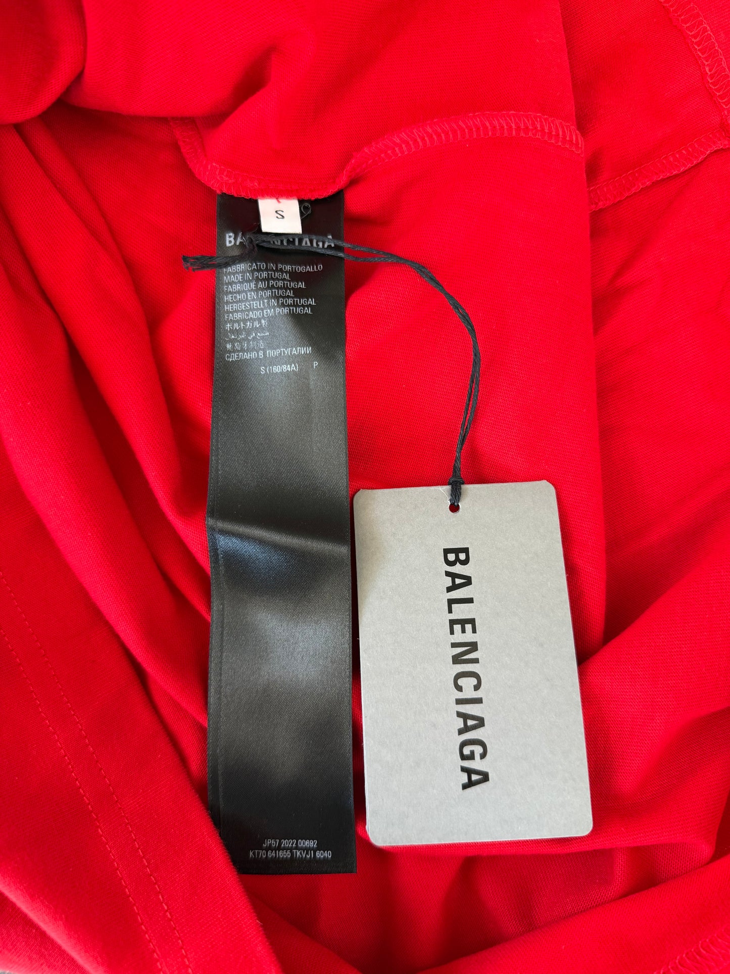 Balenciaga Red Campaign Logo T-Shirt