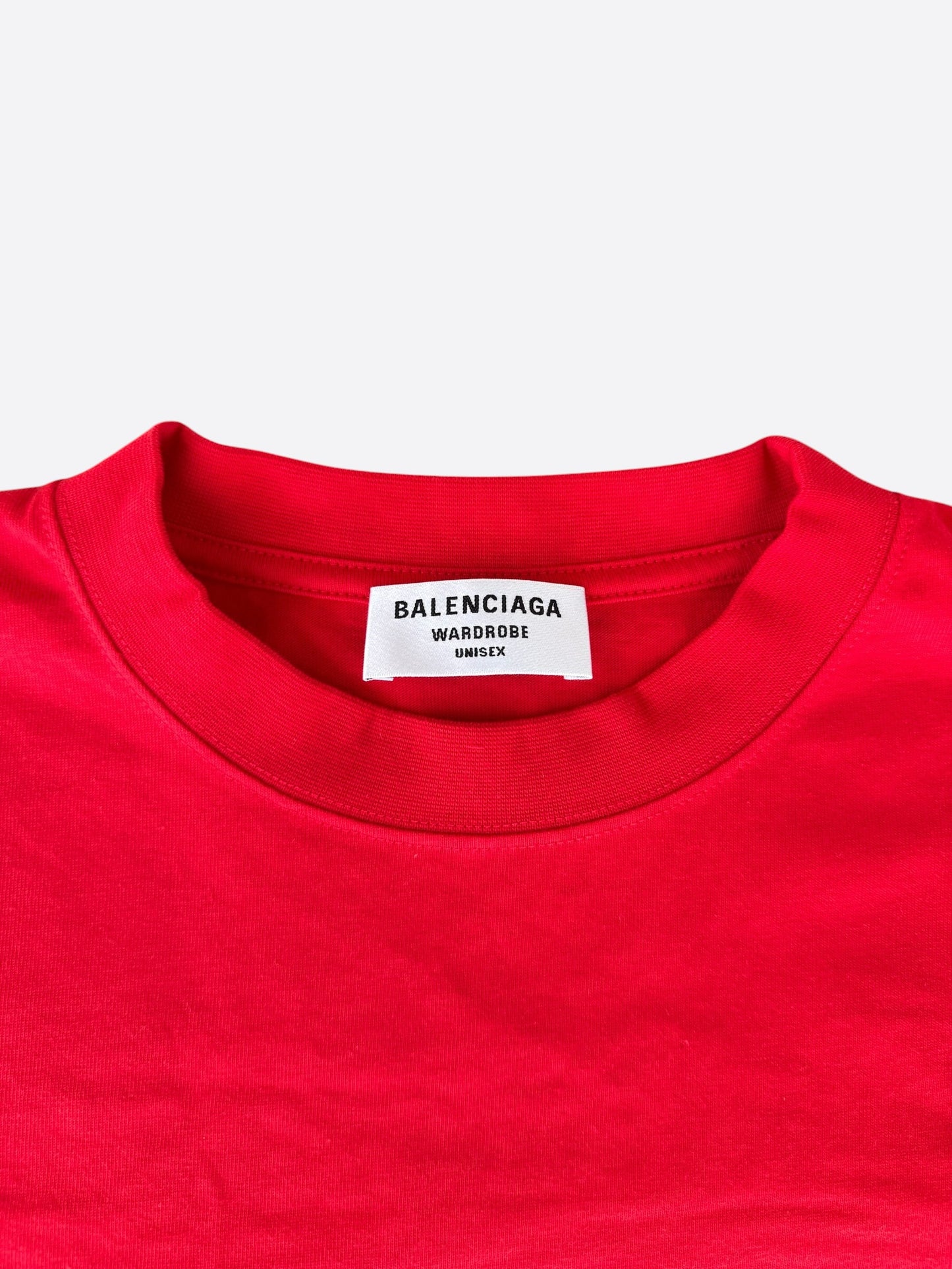 Balenciaga Red Campaign Logo T-Shirt