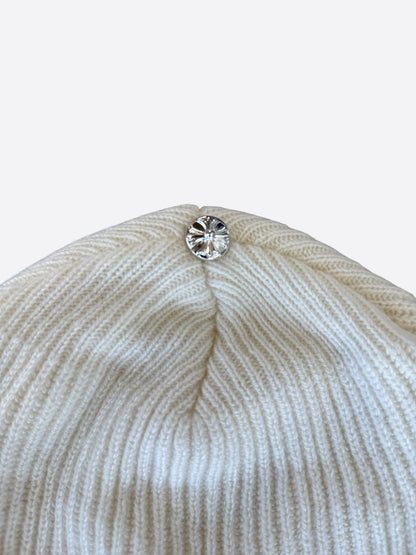 Chrome Hearts White & Black Cross Logo Cashmere Beanie