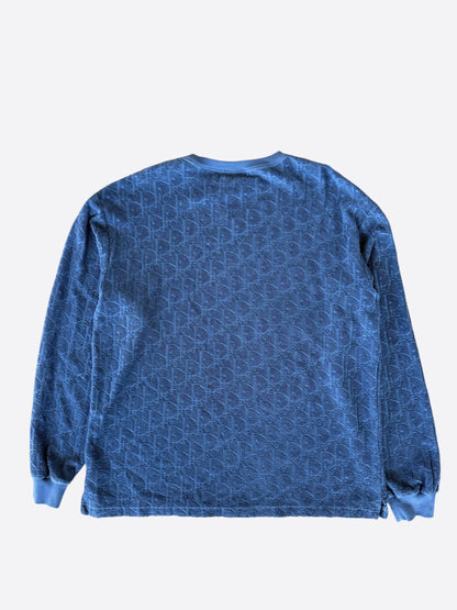 Dior Blue Oblique Towel Longsleeve T-Shirt