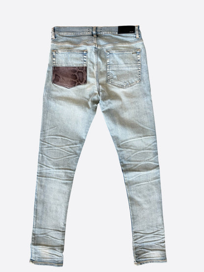Amiri Antique Indigo & Snake Patch MX1 Jeans