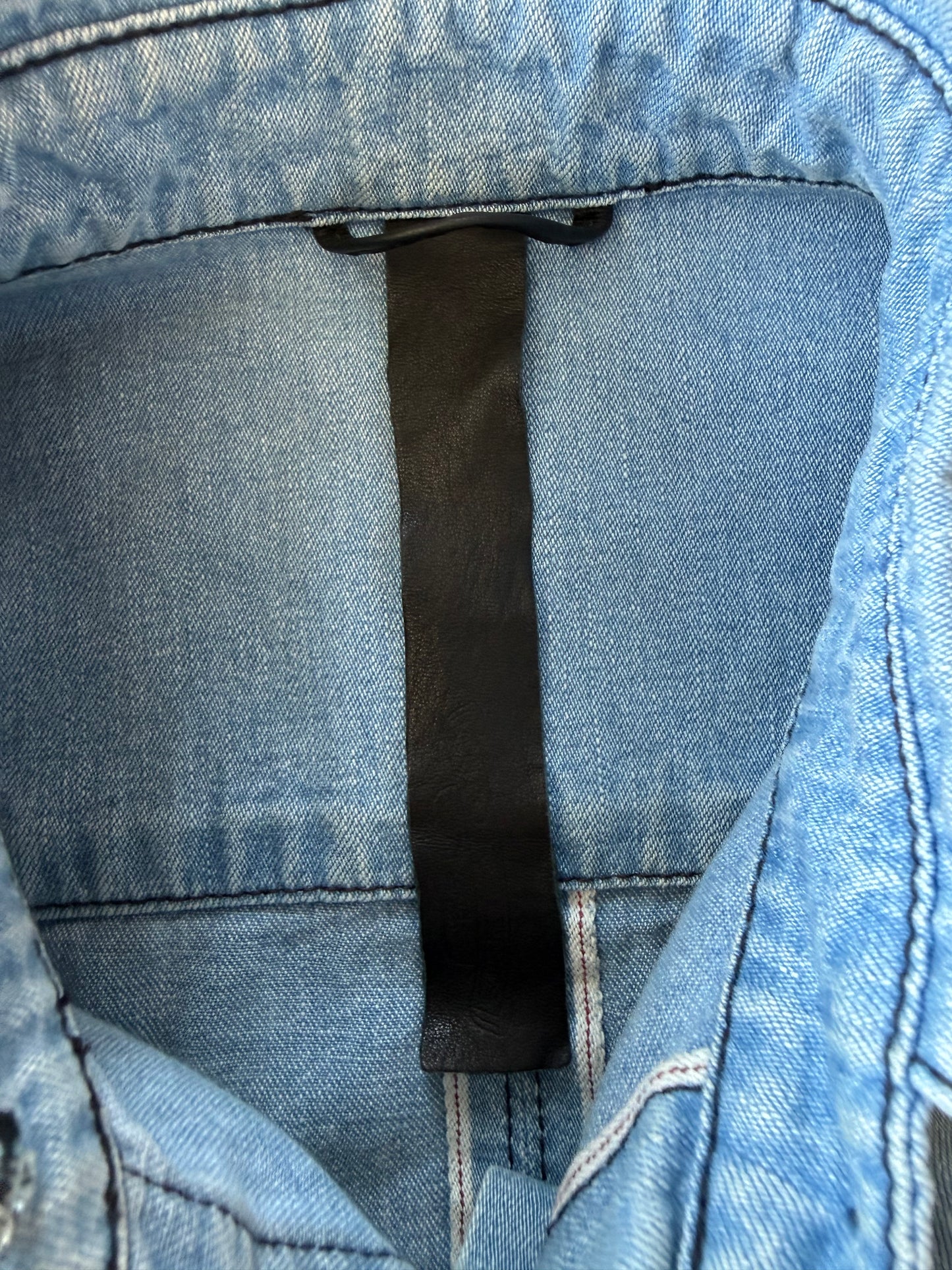 Chrome Hearts Blue & Black Cross Patch Denim Flannel