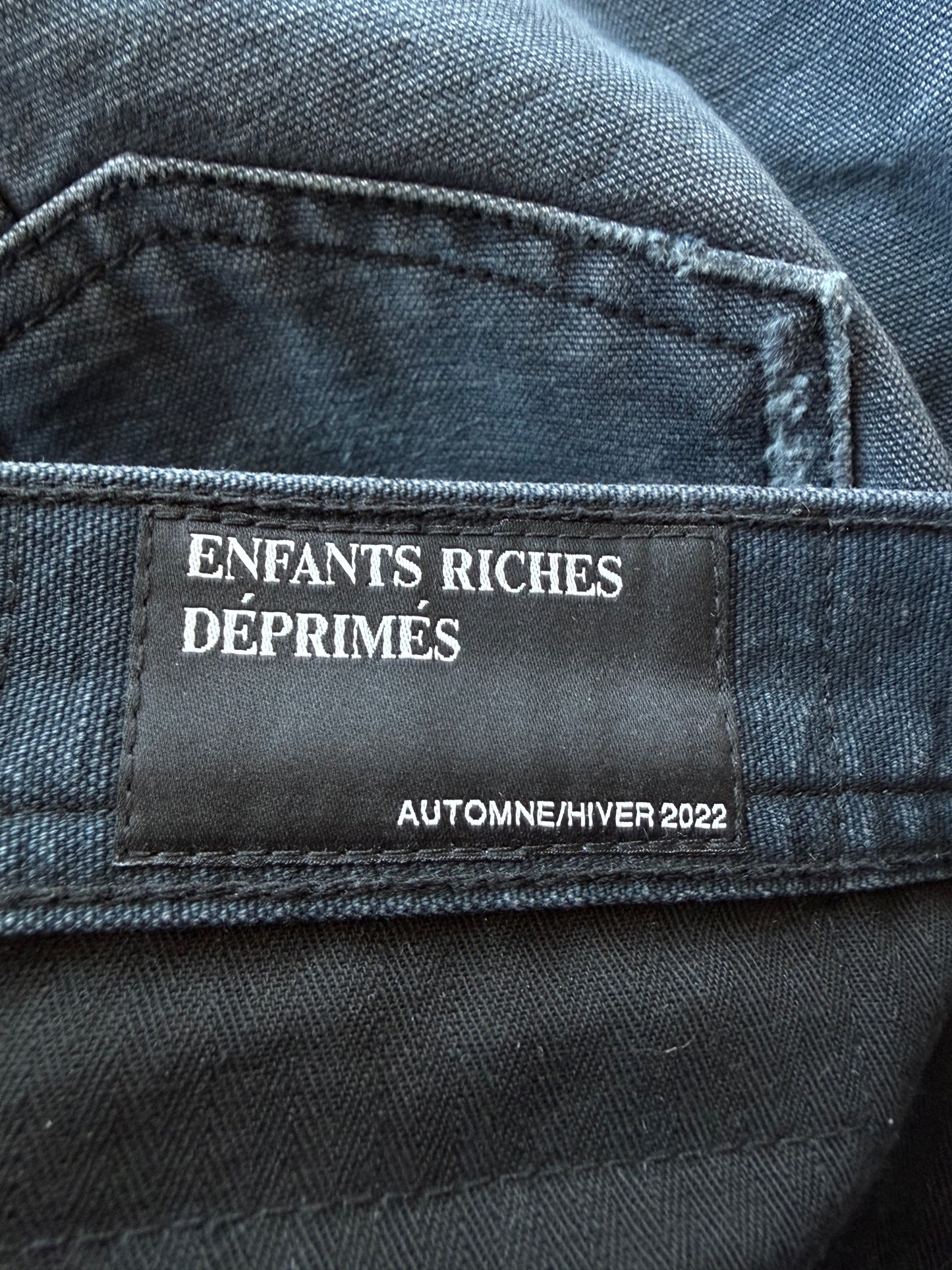 Enfants Riches Deprimes Navy Distressed Carpenter Pants