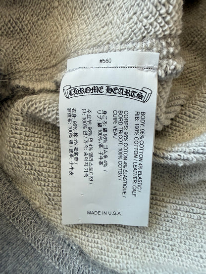 Chrome Hearts Grey & Black Cross Patch Hoodie