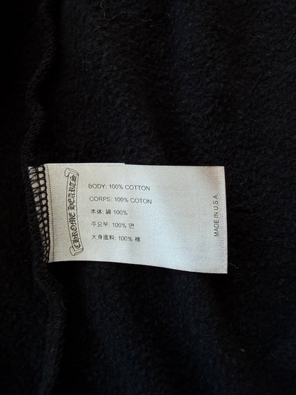 Chrome Hearts Black & White Script Logo Zip Up Hoodie