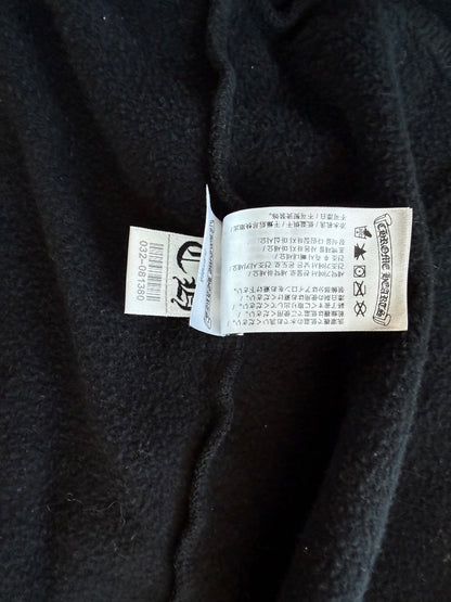 Chrome Hearts Black & White Script Logo Zip Up Hoodie