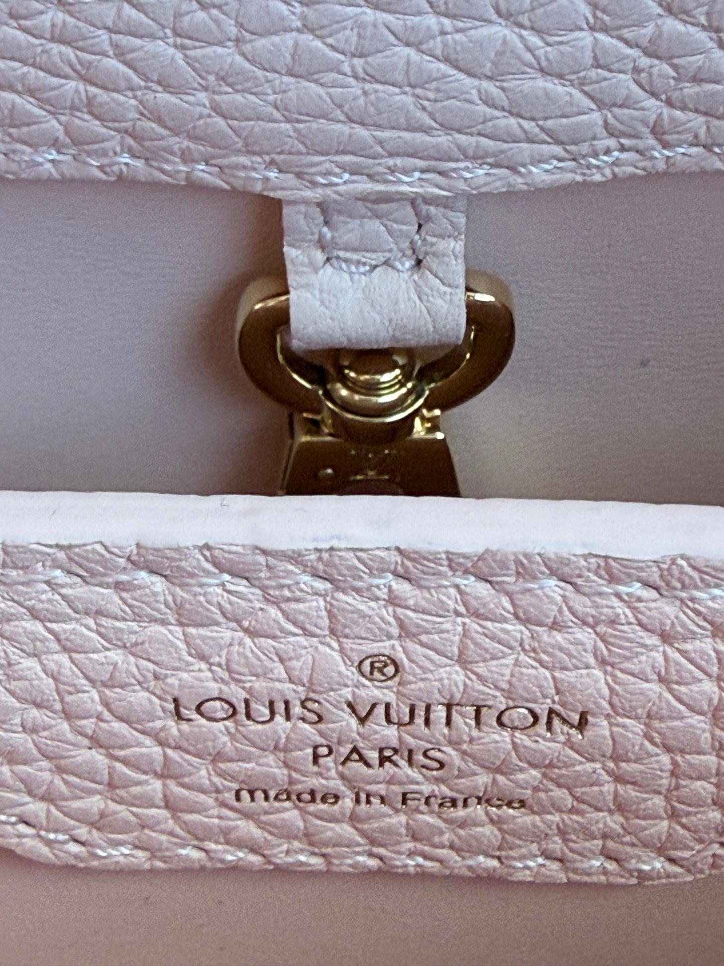 Louis Vuitton Pink Taurillon Capucines BB