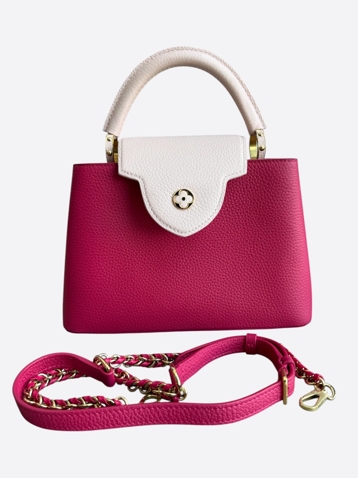 Louis Vuitton Pink Taurillon Capucines BB