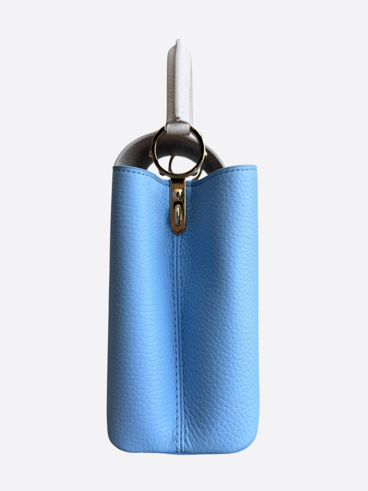 Louis Vuitton Blue & White Taurillon Capucines BB