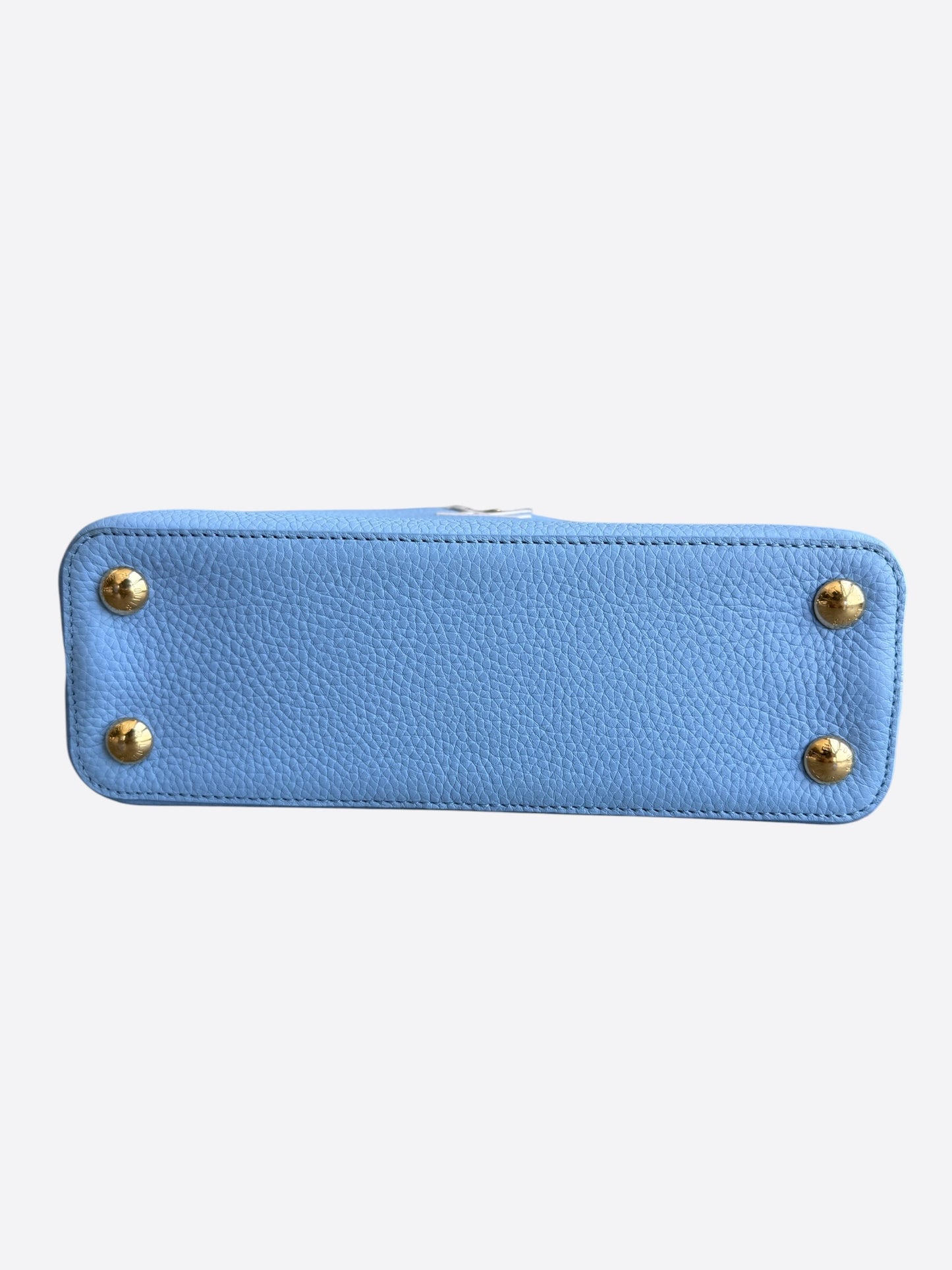 Louis Vuitton Blue & White Taurillon Capucines BB