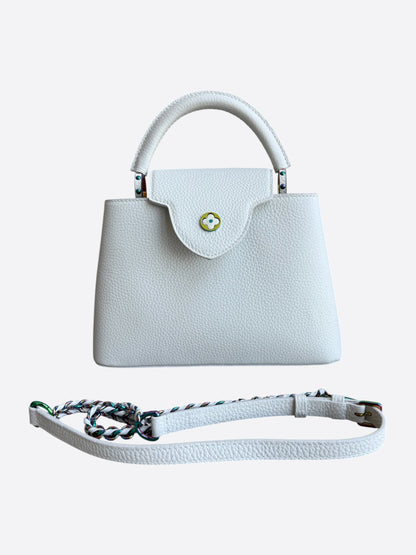 Louis Vuitton White Taurillon Capucines BB