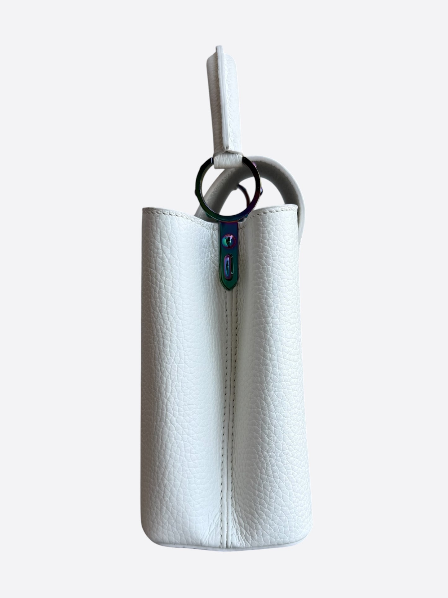Louis Vuitton White Taurillon Capucines BB
