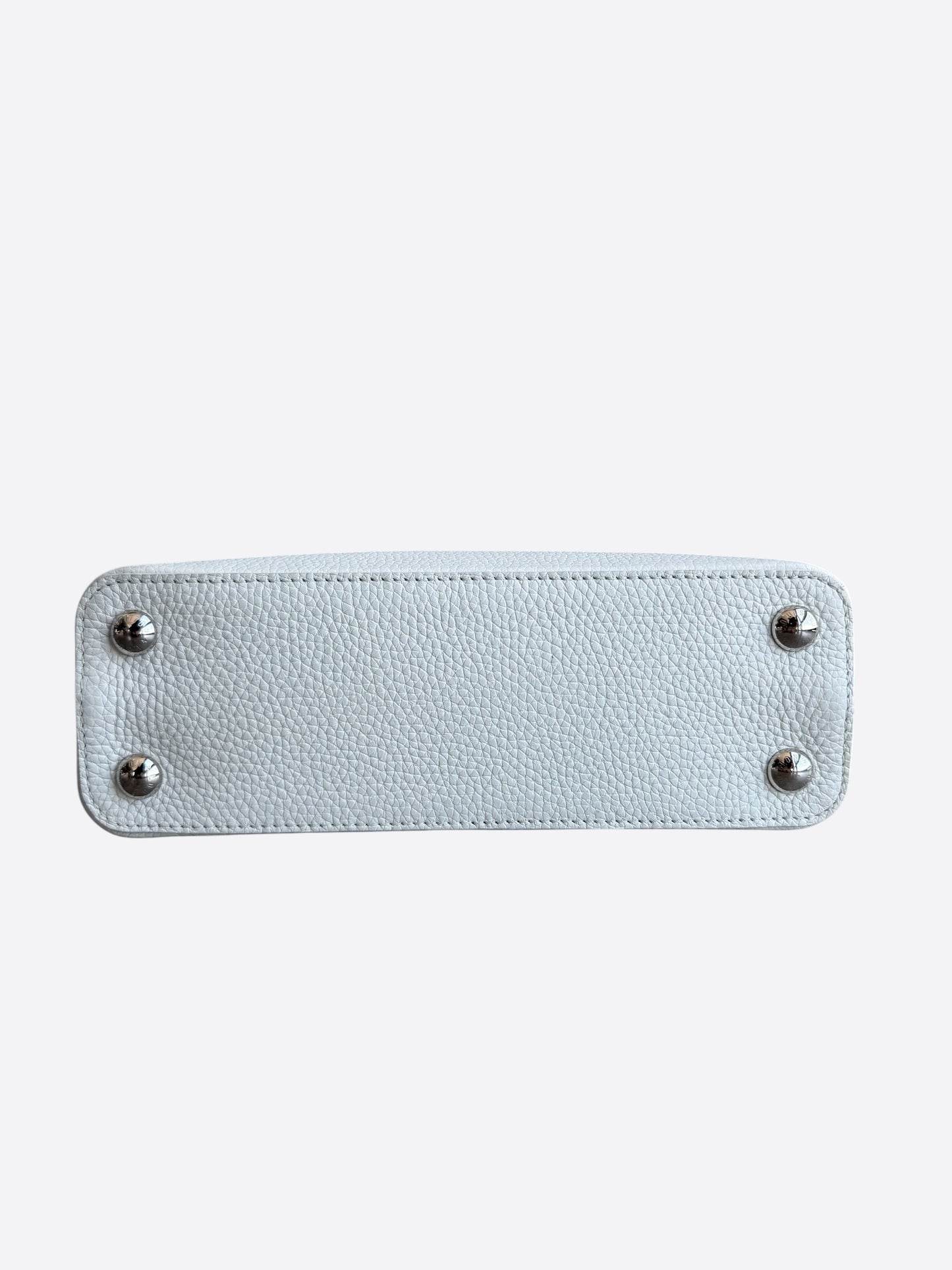 Louis Vuitton White Taurillon Capucines BB