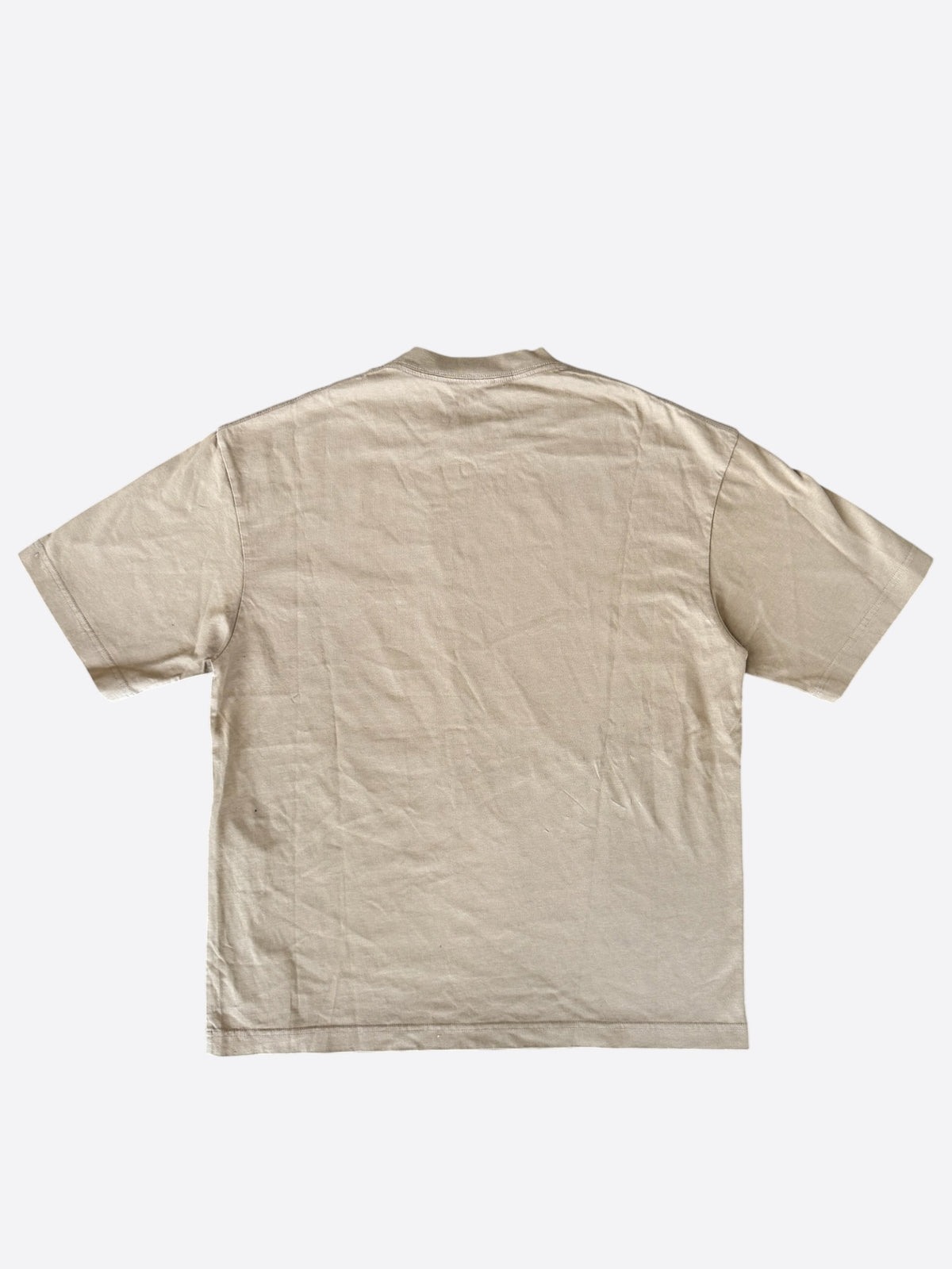 Balenciaga Tan Embroidered BB Logo T-Shirt