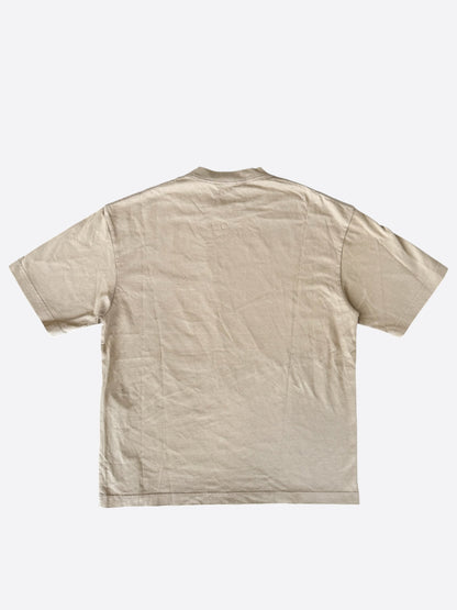 Balenciaga Tan Embroidered BB Logo T-Shirt
