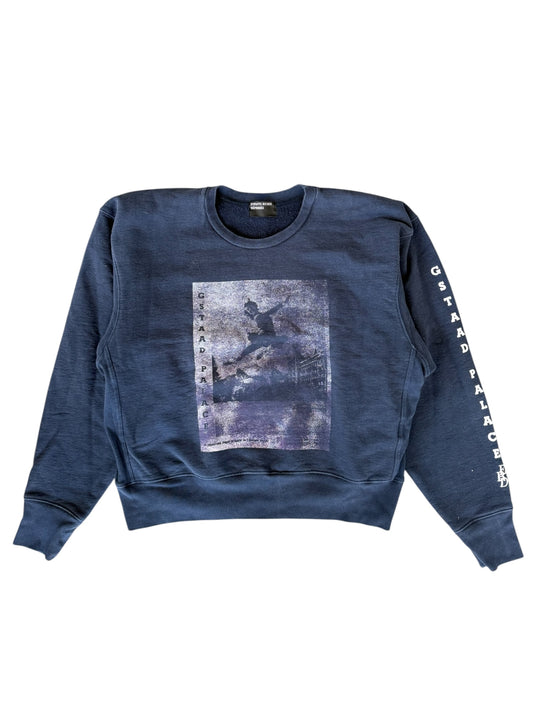 Enfants Riches Deprimes Navy Gstaad Palace Graphic Sweater