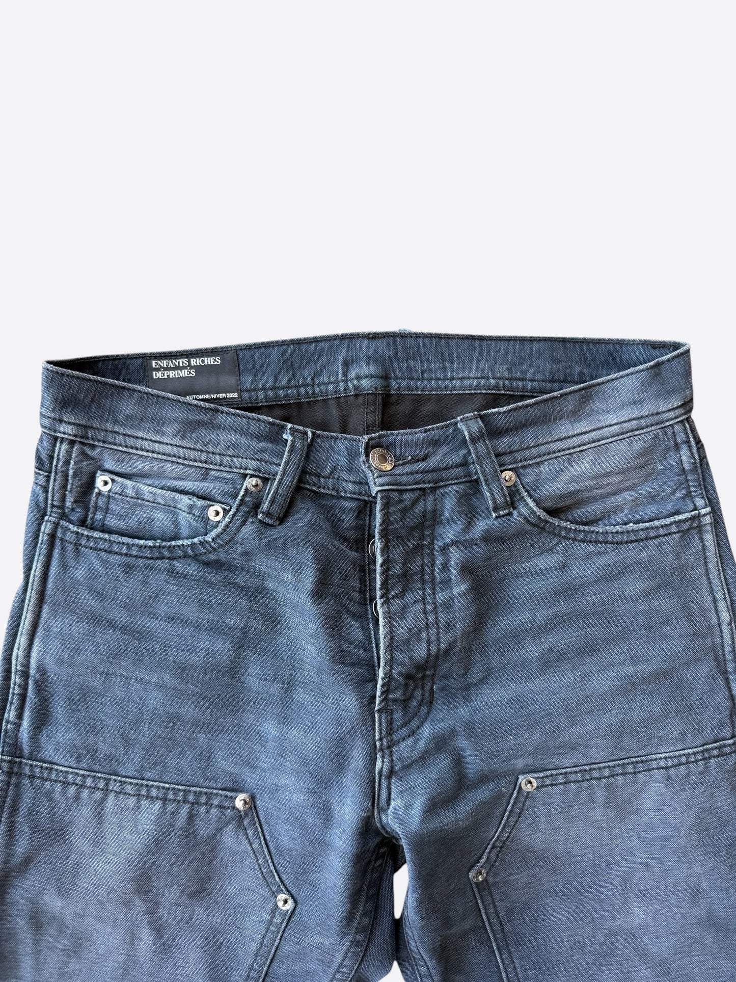 Enfants Riches Deprimes Navy Distressed Carpenter Pants