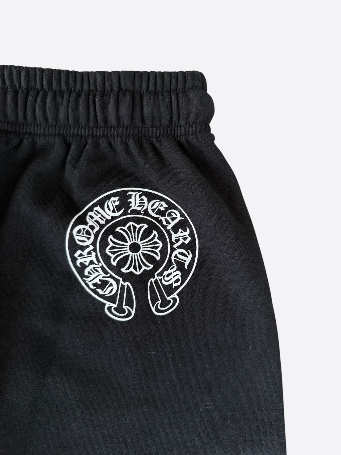 Chrome Hearts Black & White Horseshoe Logo Sweatpants