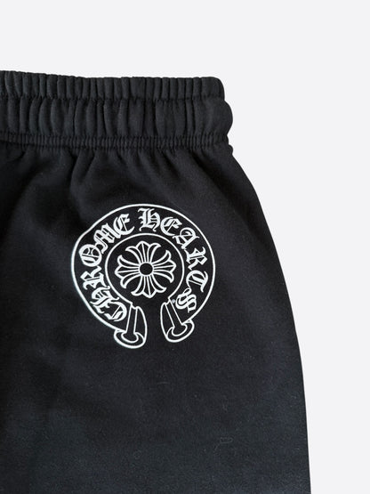Chrome Hearts Black & White Horseshoe Logo Sweatpants