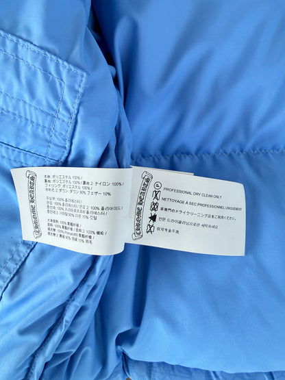Chrome Hearts Blue Cross Jacquard Women's Puffer Jacket