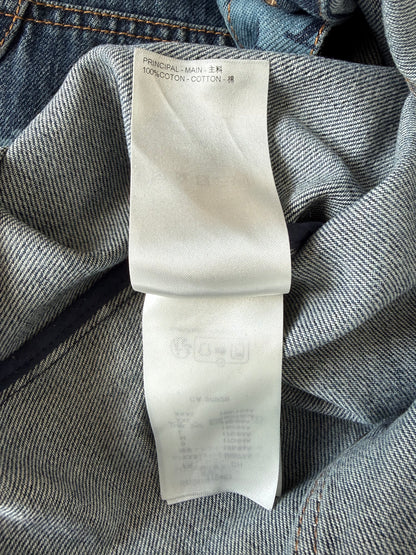 Louis Vuitton Blue Map Monogram Denim Button Up Shirt