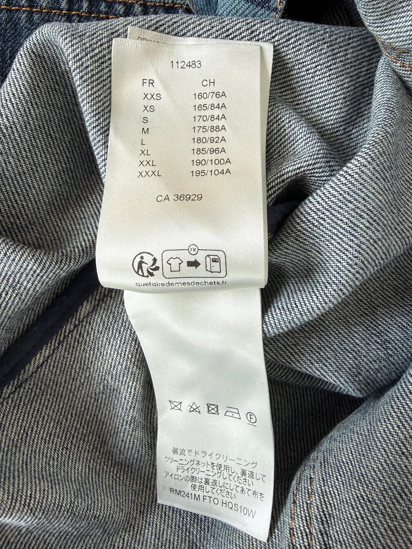 Louis Vuitton Blue Map Monogram Denim Button Up Shirt