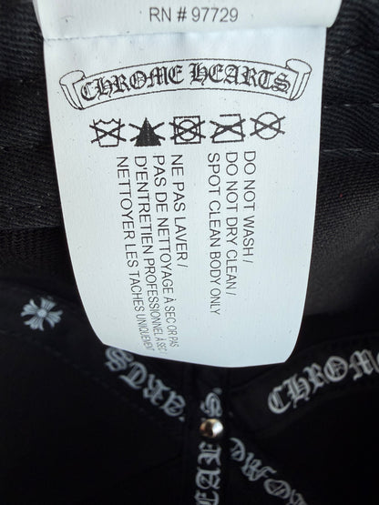 Chrome Hearts Black & White Wine Dagger Logo Hat