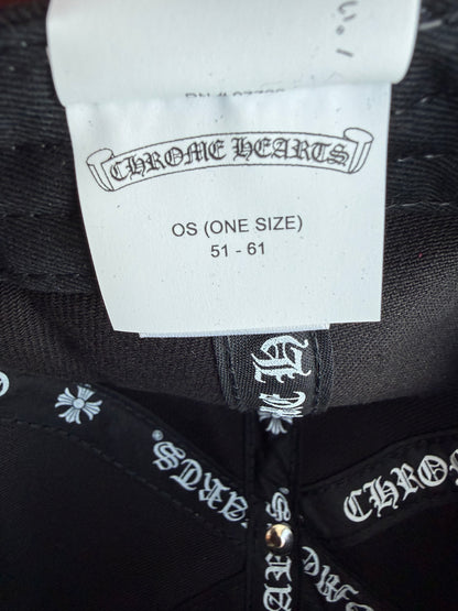 Chrome Hearts Black & White Wine Dagger Logo Hat
