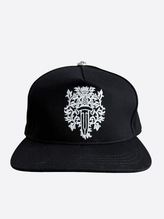 Chrome Hearts Black & White Wine Dagger Logo Hat