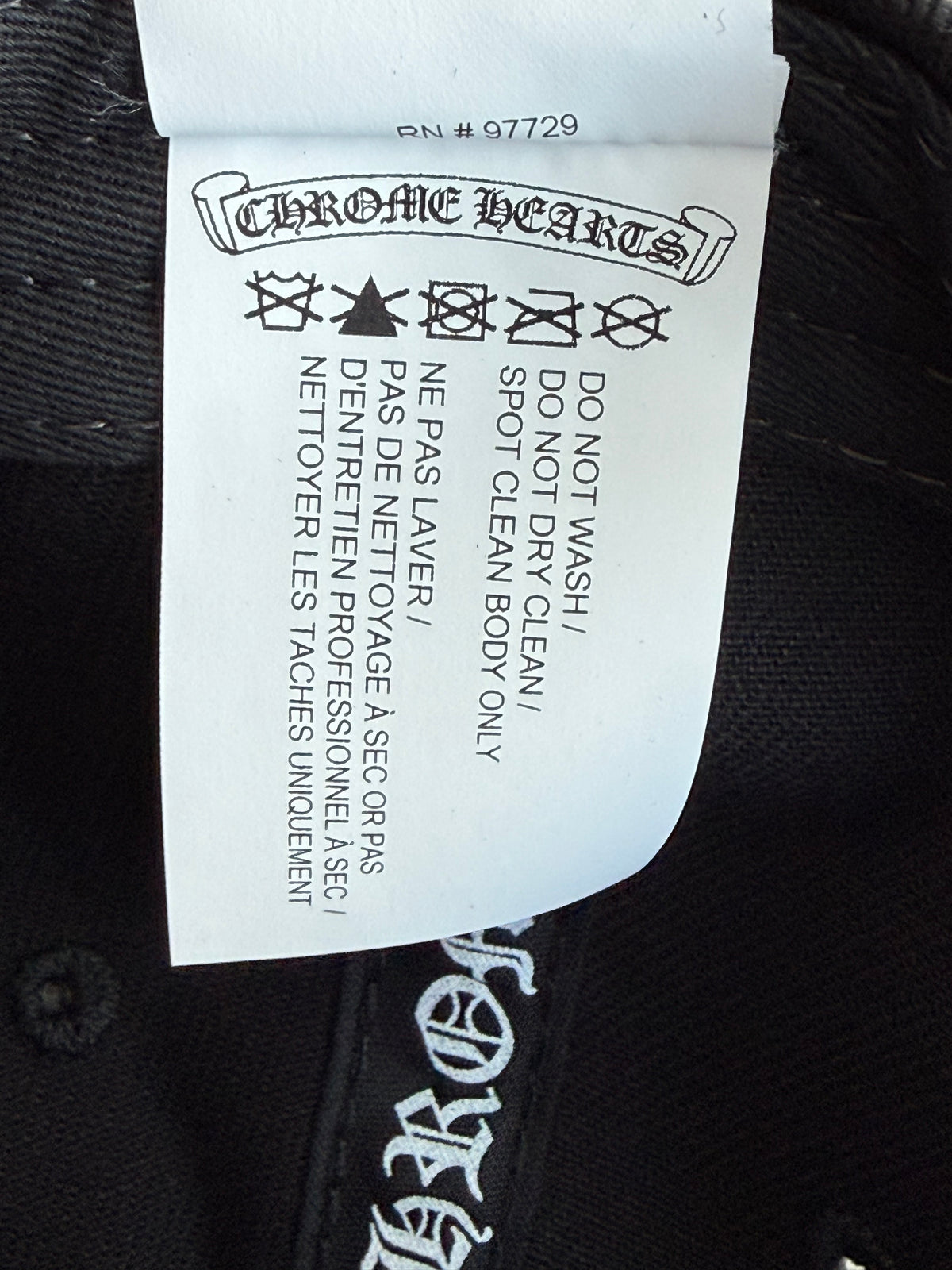 Chrome Hearts Black & White Embroidered RS3 Trucker Hat