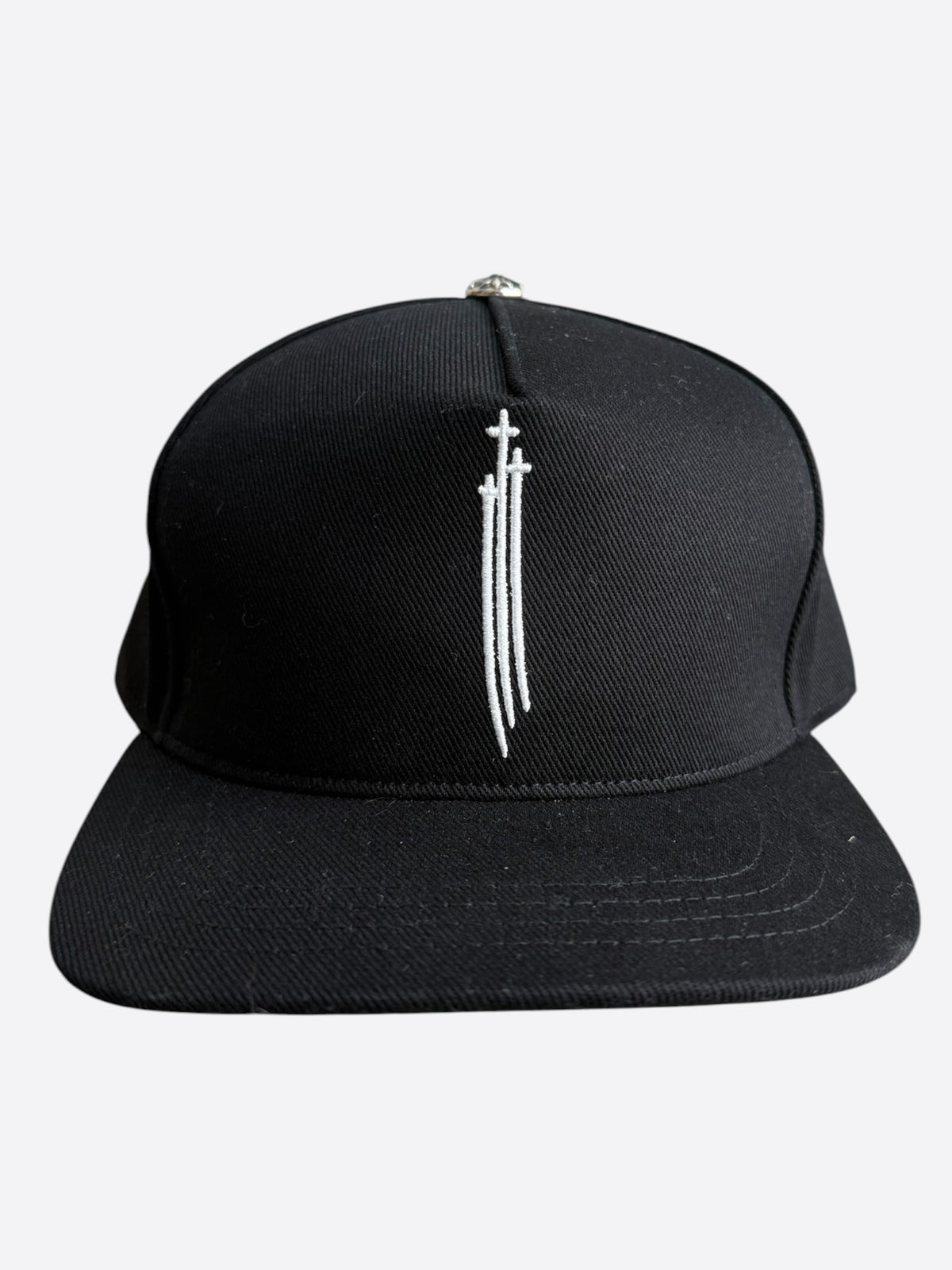Chrome Hearts Black & White Embroidered RS3 Trucker Hat