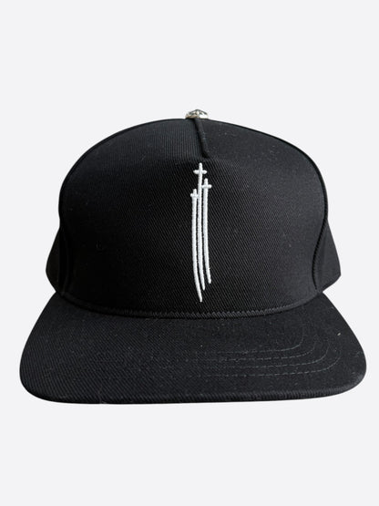 Chrome Hearts Black & White Embroidered RS3 Trucker Hat