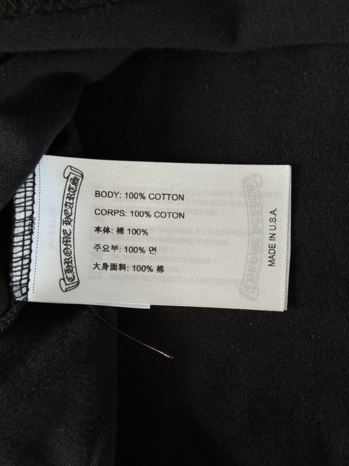 Chrome Hearts Black & Olive Neck Logo T-Shirt