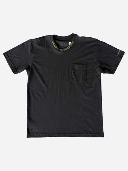Chrome Hearts Black & Olive Neck Logo T-Shirt