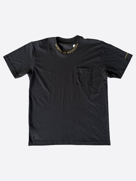 Chrome Hearts Black & Olive Neck Logo T-Shirt