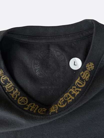 Chrome Hearts Black & Olive Neck Logo T-Shirt