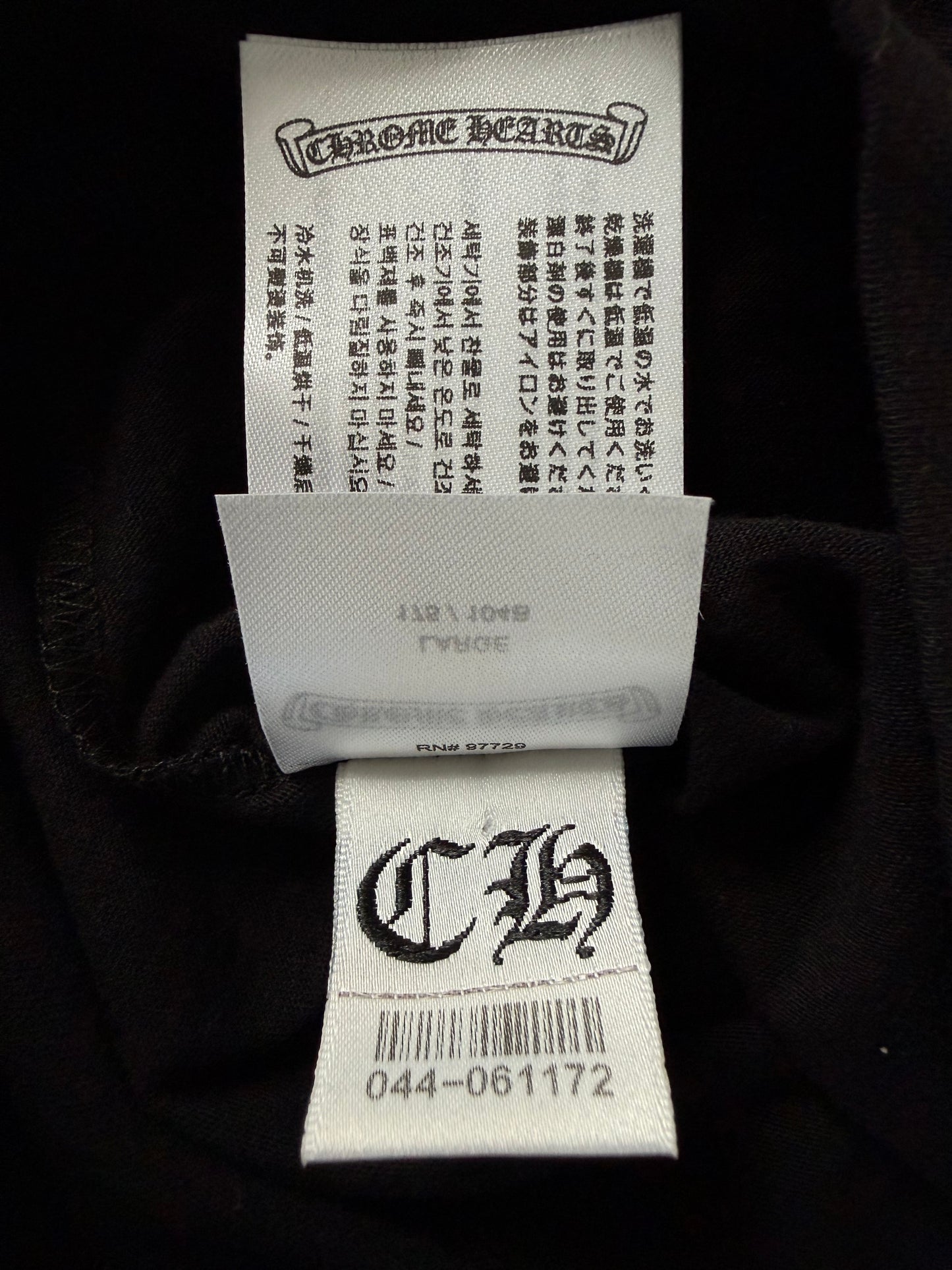 Chrome Hearts Black & Olive Neck Logo Longsleeve T-Shirt