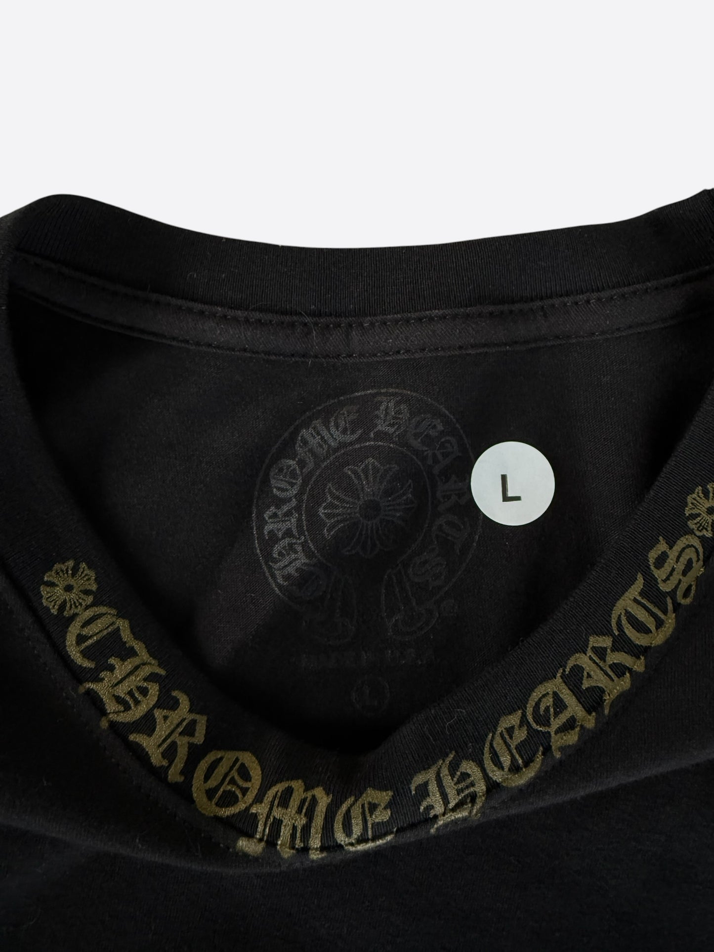 Chrome Hearts Black & Olive Neck Logo Longsleeve T-Shirt
